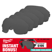 Milwaukee BOLT Visor Tinted Lens Replacement 5Pk with Bonus 48731415A