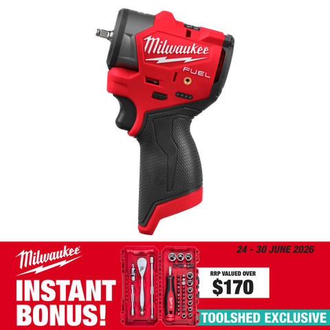 Milwaukee M12 FUEL Impact Wrench Sub-Compact 1/4in 12V-Skin with Bonus 48229199
