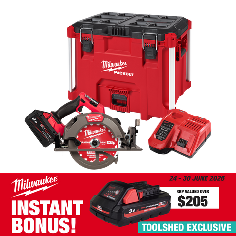 Milwaukee M18 FUEL Cordless Circular Saw BL 184mm 18V 8Ah with Bonus Battery