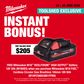 Milwaukee M18 FUEL Cordless Circular Saw BL 184mm 18V 8Ah with Bonus Battery