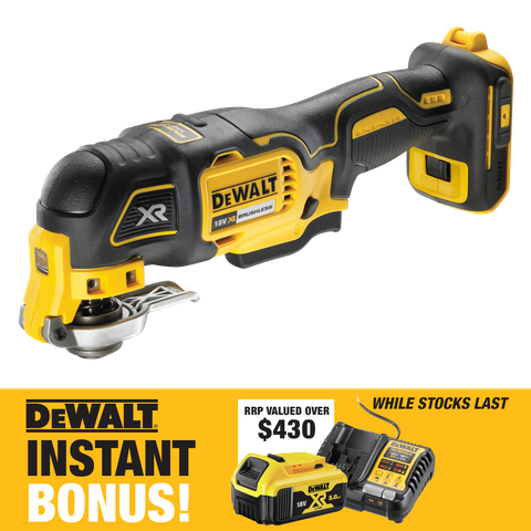 DeWalt Cordless Multi Tool Brushless 3 speed 18v with BONUS Battery and Charger