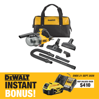 DEWALT Cordless Stick Vacuum L Class 18V with BONUS Battery Pack and Charger
