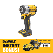 DeWalt XR Cordless Impact Wrench 1/2in Hog Ring 18v with BONUS Battery + Charger