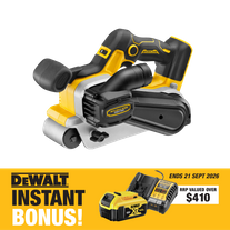 DEWALT Cordless Belt Sander Brushless 75mm 18V with BONUS Battery and Charger