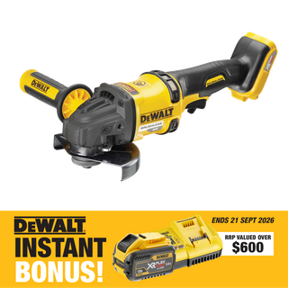 DEWALT Flexvolt Cordless Angle Grinder Brushless 125mm 54V with BONUS