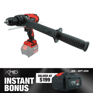 XHD LITHIUM Cordless Battery 8Ah with Heavy Duty Hammer Drill Brushless 150Nm 18