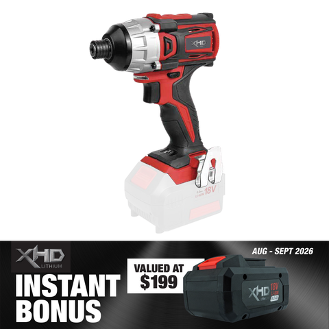 XHD LITHIUM Cordless Battery 8Ah with Impact Driver Brushless 180Nm 18V