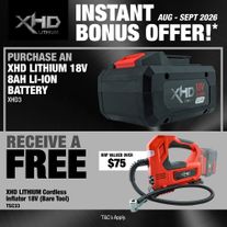 XHD LITHIUM Cordless Battery 8Ah with Inflator 18V