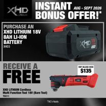 XHD LITHIUM Cordless Battery 8Ah with Multi Function Tool 18V