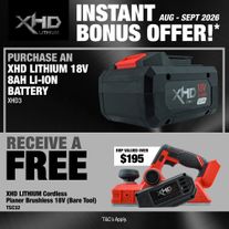 XHD LITHIUM Cordless Battery 8Ah with Planer Brushless 18V
