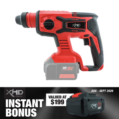 XHD LITHIUM Cordless Battery 8Ah with Rotary Hammer Drill Brushless 18V