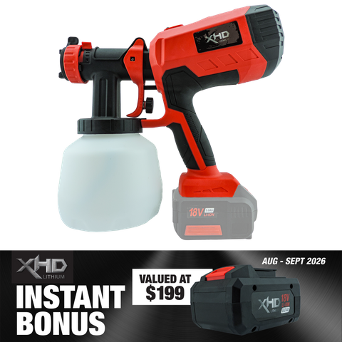 XHD LITHIUM Cordless Battery 8Ah with Spray Gun 18V