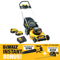 DEWALT Lawn Mower 19in/430mm 36V (2x 8V) 5Ah with BONUS