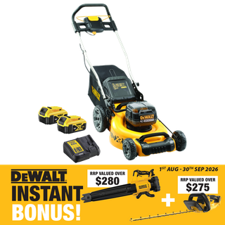 DEWALT Lawn Mower 19in/430mm 36V (2x 18V) 5Ah with BONUS