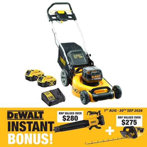 DEWALT Lawn Mower 19in/430mm 36V (2x 18V) 5Ah with BONUS