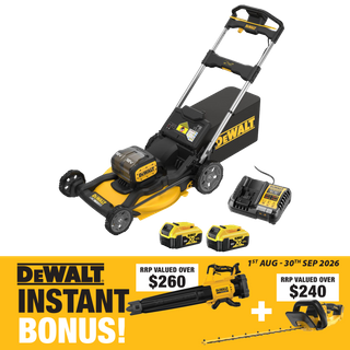 DEWALT Lawn Mower 21in/530mm 36V (2x18V) 5Ah with BONUS