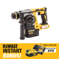 DEWALT Cordless Rotary Hammer Drill SDS Plus 24mm 18V with BONUS