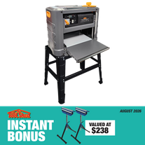 ToolShed Thicknesser Portable with 2x Heavy Duty Roller Stand