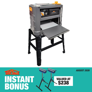 ToolShed Thicknesser Portable with 2x Heavy Duty Roller Stand