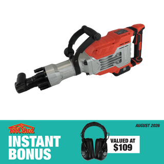 ToolShed Demolition Hammer 1700W with Bluetooth Earmuffs
