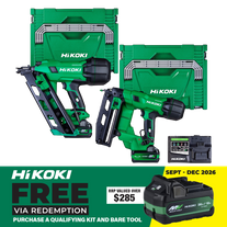 HiKOKI Gasless 90mm Framing Nailer & 16GA Straight Bradder Nailer Combo Kit