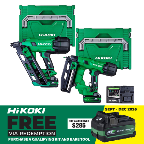 HiKOKI Gasless 90mm Framing Nailer & 16GA Straight Bradder Nailer Combo Kit