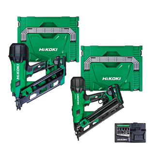 HiKOKI 18V Gasless Framing Nailer & 15GA Angled Brad Nailer Kit