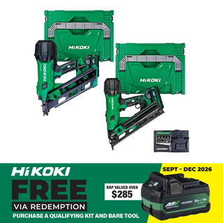 HiKOKI 18V Gasless Framing Nailer & 15GA Angled Brad Nailer Kit