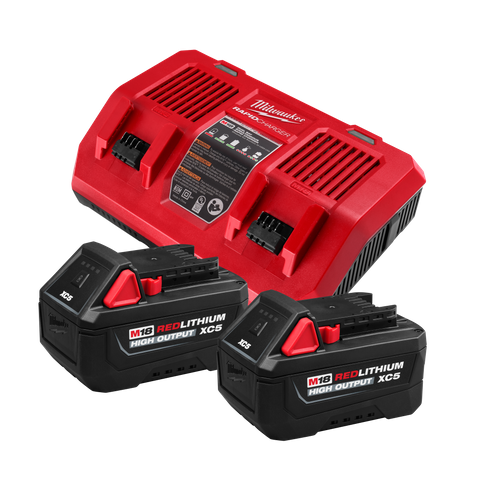 [PRE ORDER] Milwaukee M18 REDLITHIUM HIGH OUTPUT Starter Pack Dual Charger 18V 5