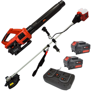 XHD LITHIUM Cordless Blower and Brushcutter 36V (2x 18V) 5Ah Kit