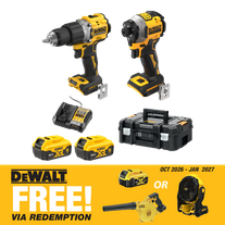 DEWALT Cordless Hammer Drill & Impact Driver Compact 18V 5Ah