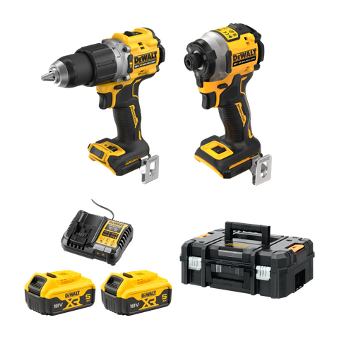 DEWALT Cordless Hammer Drill & Impact Driver Compact 18V 5Ah