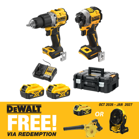 DEWALT Cordless Hammer Drill & Impact Driver Compact 18V 5Ah