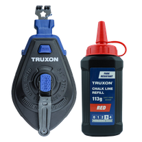 TRUXON Heavy Duty Chalk Line 30m with Red Chalk
