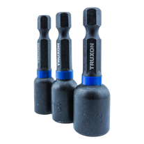 TRUXON Impact Magnetic Nut Driver Set 50mm 3pk