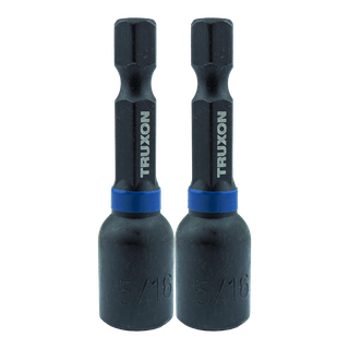 TRUXON Impact Magnetic Nut Driver 5/16in 50mm 2pk