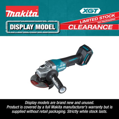 Makita XGT Cordless Angle Grinder Paddle BL 125mm 40V (Display Model)
