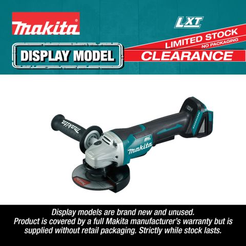 Makita LXT Cordless Angle Grinder 125mm BL Paddle Switch 18V (Display Model)
