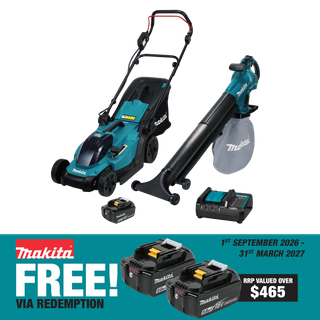 Makita LXT Cordless Lawn Mower & Blower 18V 6Ah