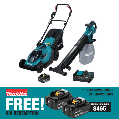 Makita LXT Cordless Lawn Mower & Blower 18V 6Ah
