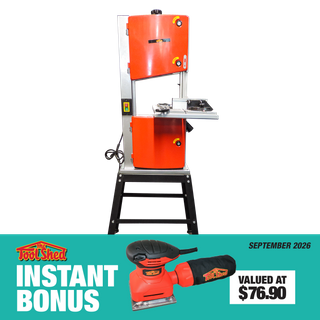 ToolShed Wood Cutting Bandsaw 250mm with Palm Sander