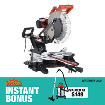 ToolShed Mitre Saw Compound Sliding 305mm 1700W with 1200W Vacuum Cleaner