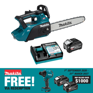Makita XGT Cordless Chainsaw Top Handle 350mm 40V 4Ah