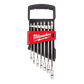 Milwaukee R&O Ratcheting Spanner Set 7pc 8-17mm with Bonus Folding Hexkey