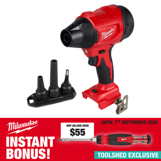 Milwaukee M18 Cordless High Speed Blower 18V - Bare Tool with Bonus Screwdriver