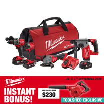 Milwaukee M18 FUEL Cordless 4pc Kit 4A3 18V 5Ah with Bonus Blower