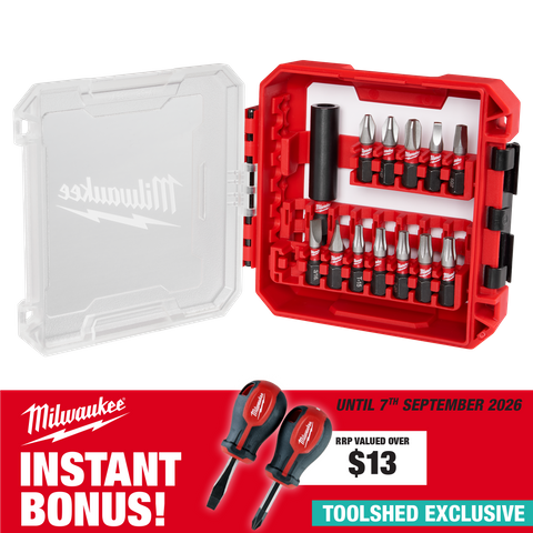 Milwaukee SHOCKWAVE Impact Bit Set 13PC with Bonus Stubby Screwdriver Set