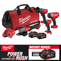 Milwaukee M18 FUEL Cordless Power Pack 4pc Kit 4L3 18V 6Ah With Bonus Battery