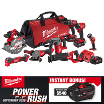 Milwaukee M18 FUEL Cordless Power Pack Brushless 8pc Kit 8A4 18V 5Ah With Bonus