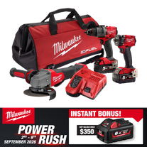 Milwaukee M18 FUEL Cordless Power Pack Brushless 3pc Kit 3B3 18V 5Ah With Bonus